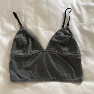 RVCA cropped tank top in grey